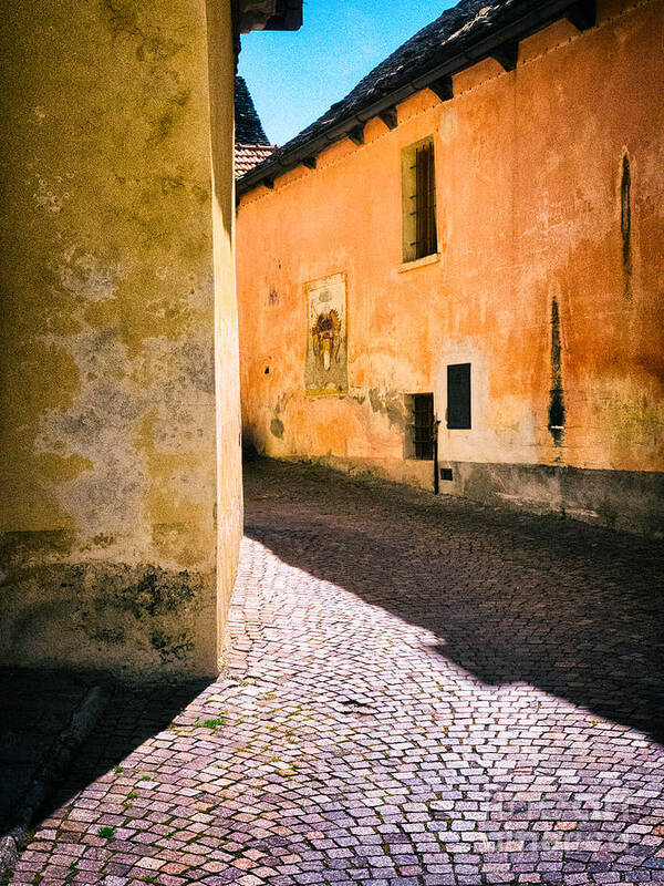 Alley Art Print featuring the photograph Cobbled street by Silvia Ganora