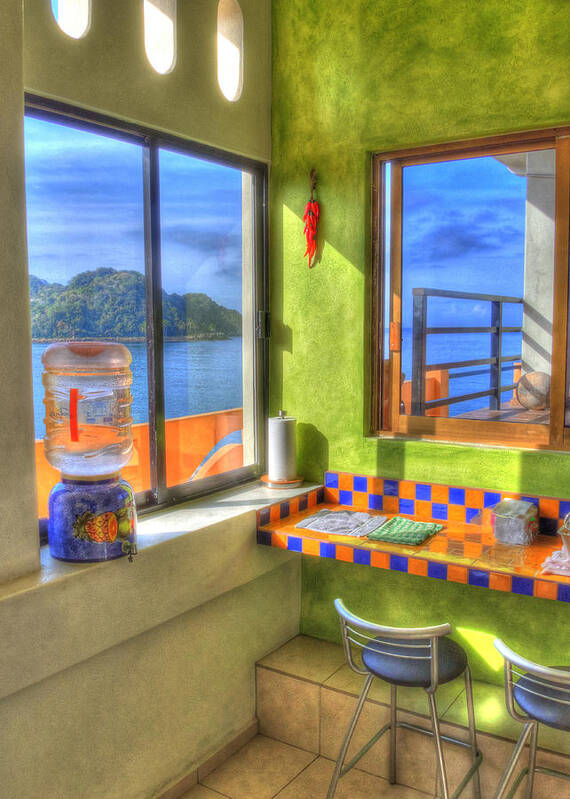 Kitchen Art Print featuring the photograph Cocina con Vista by Doug Matthews