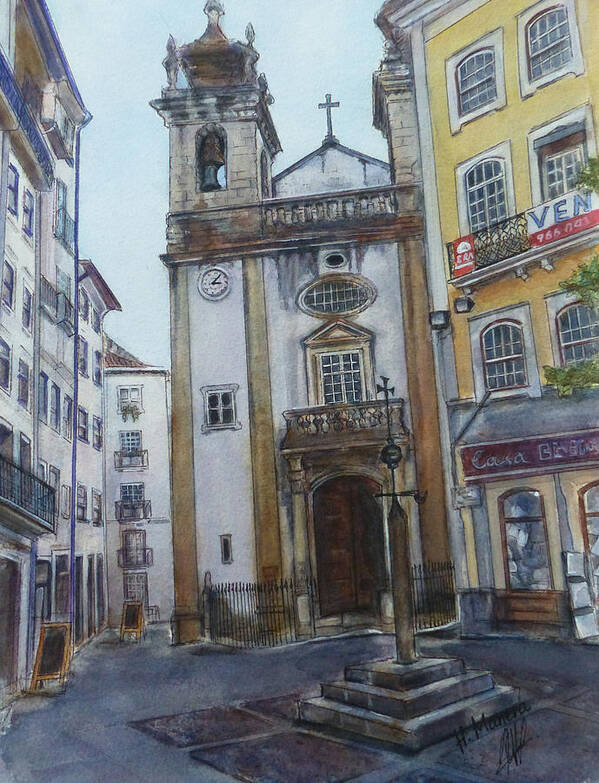 Coimbra Art Print featuring the painting Coimbra by Henrieta Maneva