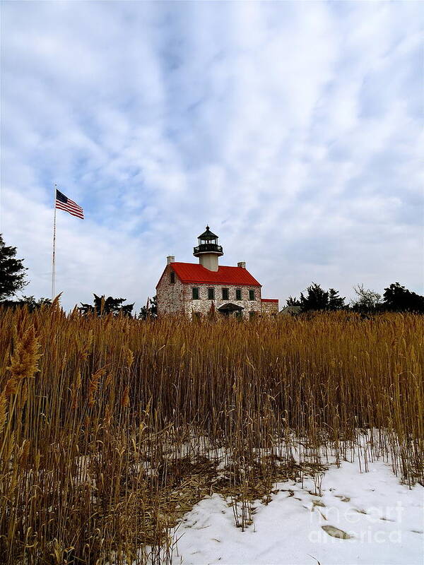 East Point Lighthouse Art Print featuring the photograph Cold Day At East Point by Nancy Patterson