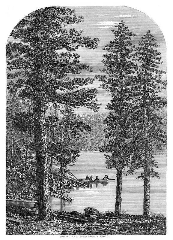 19th Century Art Print featuring the painting Colorado Green Lake by Granger