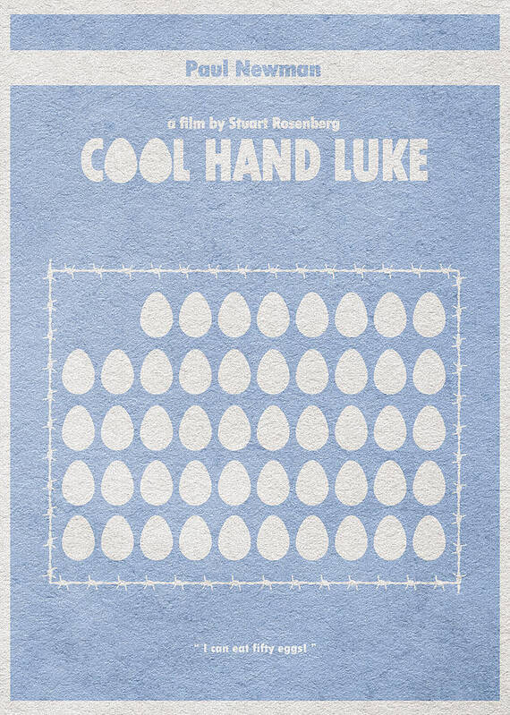Cool Hand Luke Art Print featuring the digital art Cool Hand Luke by Inspirowl Design