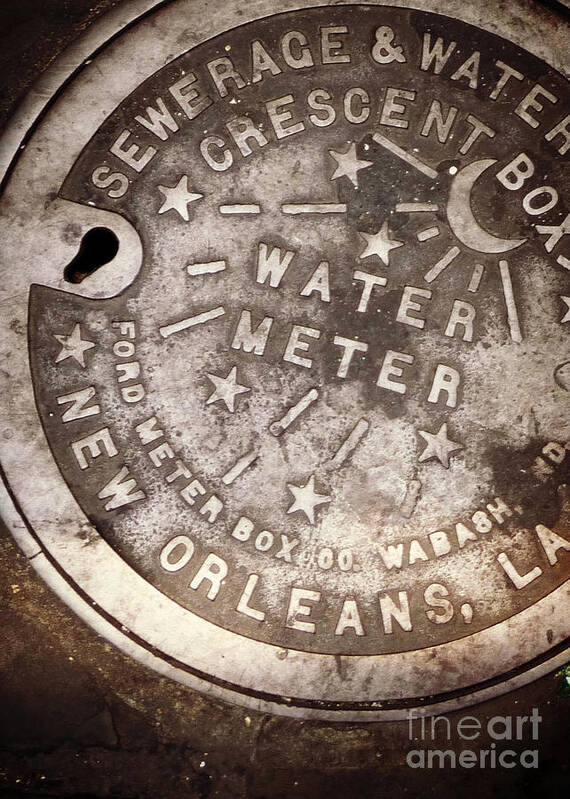 New Orleans Art Print featuring the photograph Crescent City Water Meter by Valerie Reeves