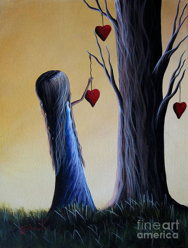 Hearts Art Print featuring the painting Cupid's Tree by Shawna Erback by Moonlight Art Parlour