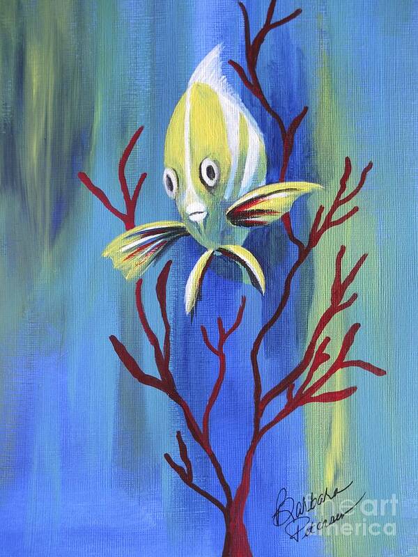 Fish Art Print featuring the painting Curious by Barbara Petersen