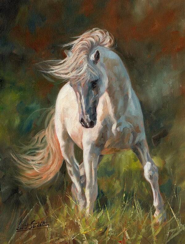 Horse Art Print featuring the painting Dance Like No One is Watching by David Stribbling