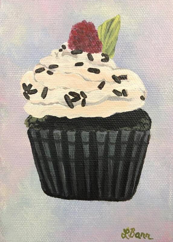 Cupcake Art Print featuring the painting Decadence by Lisa Barr