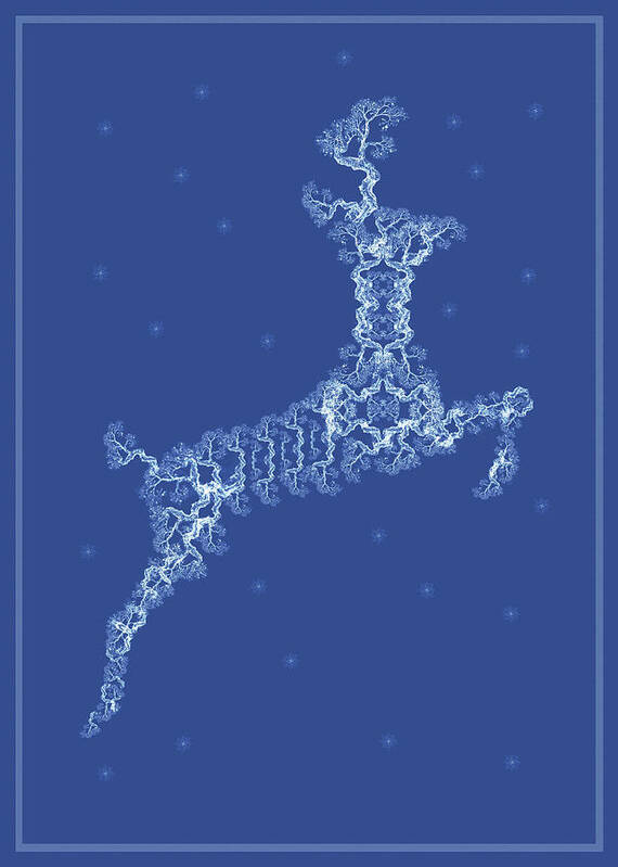 Tree Art Print featuring the digital art Deer Tree by Brian Kirchner