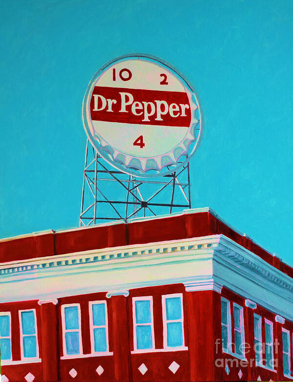 Dr. Pepper Sign Art Print featuring the painting Dr Pepper Sign Roanoke Virginia by Todd Bandy