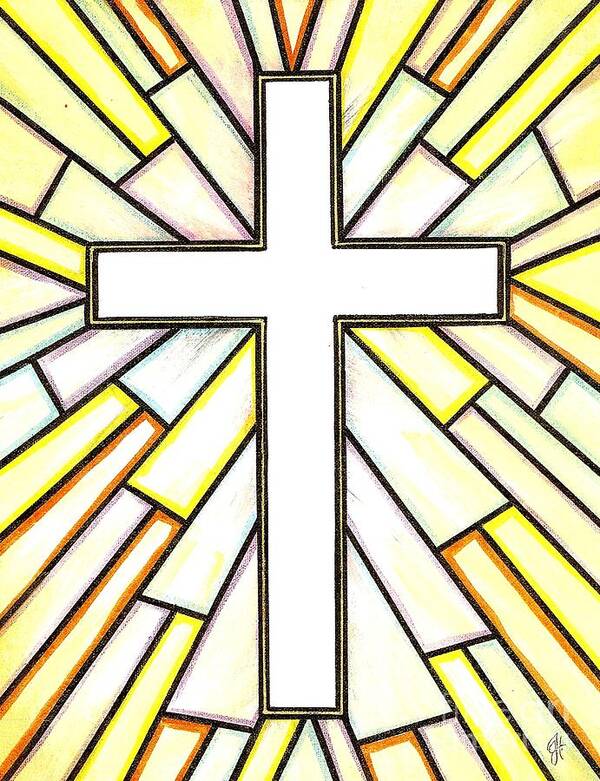 Cross Art Print featuring the painting Easter Cross 3 by Jim Harris