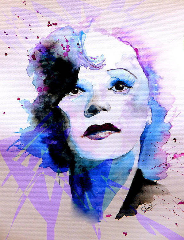 Edith Art Print featuring the painting Edith Piaf by Steven Ponsford