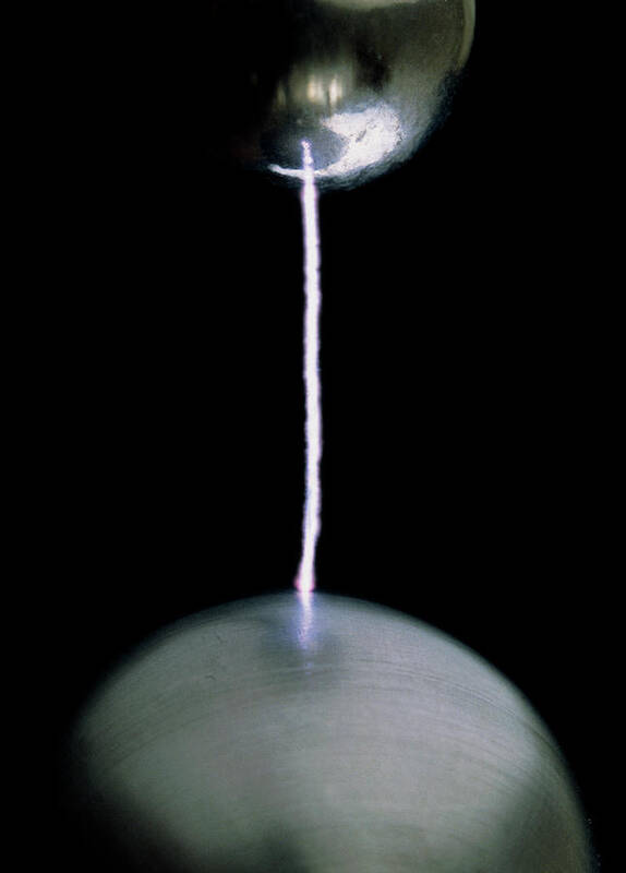Electrical Discharge Art Print featuring the photograph Electrical Discharge by Adam Hart-davis/science Photo Library