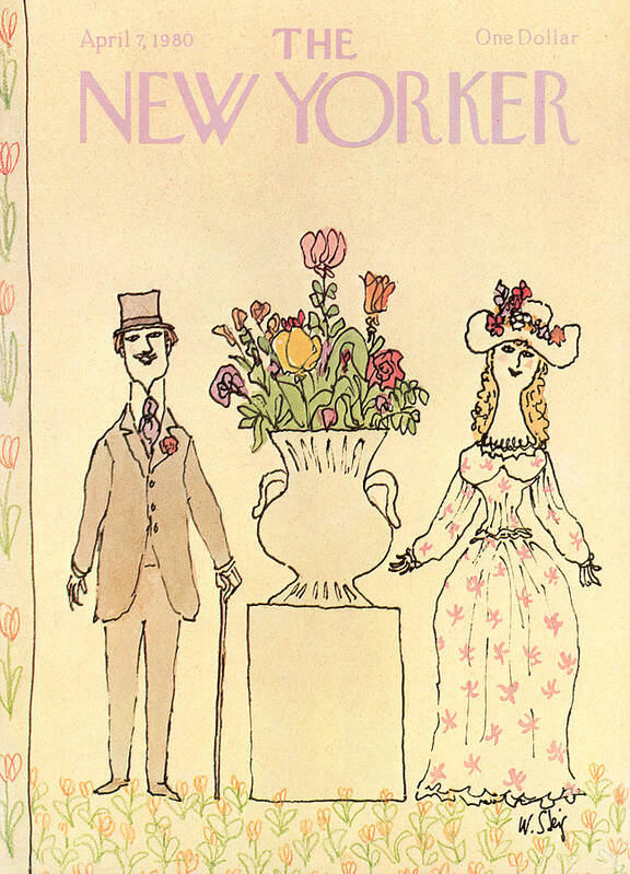 People Art Print featuring the painting New Yorker April 7, 1980 by William Steig