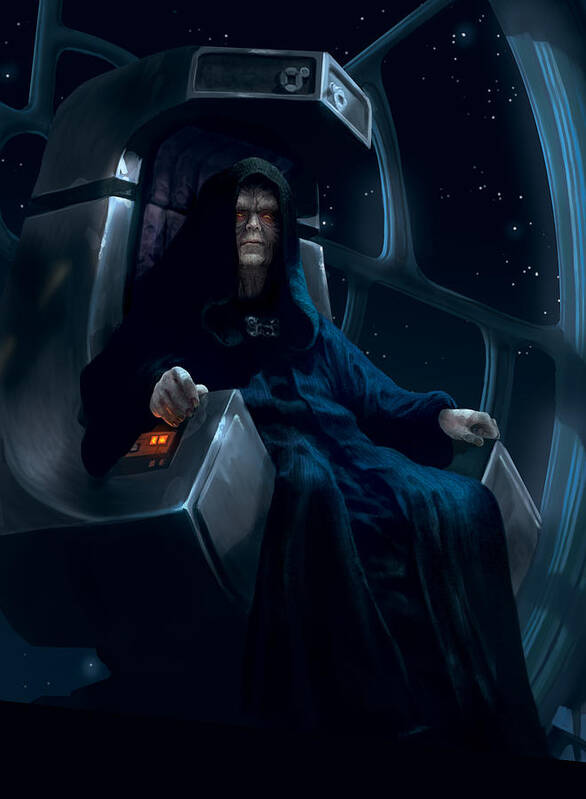 Star Wars Art Print featuring the digital art Emperor Palpatine by Ryan Barger