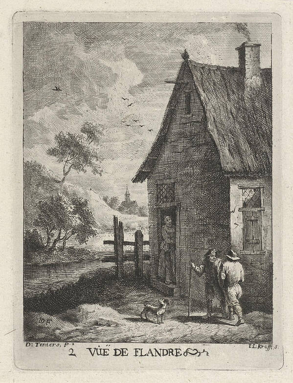1704 - 1765 Art Print featuring the drawing Figures At Home, Jan Lauwryn Krafft by Artokoloro
