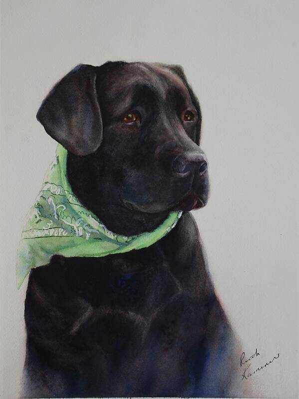 Dog Art Print featuring the painting Finnegan by Ruth Kamenev