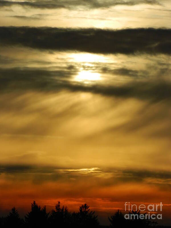 Fire Art Print featuring the photograph Fire Sunset 1 by Gallery Of Hope 