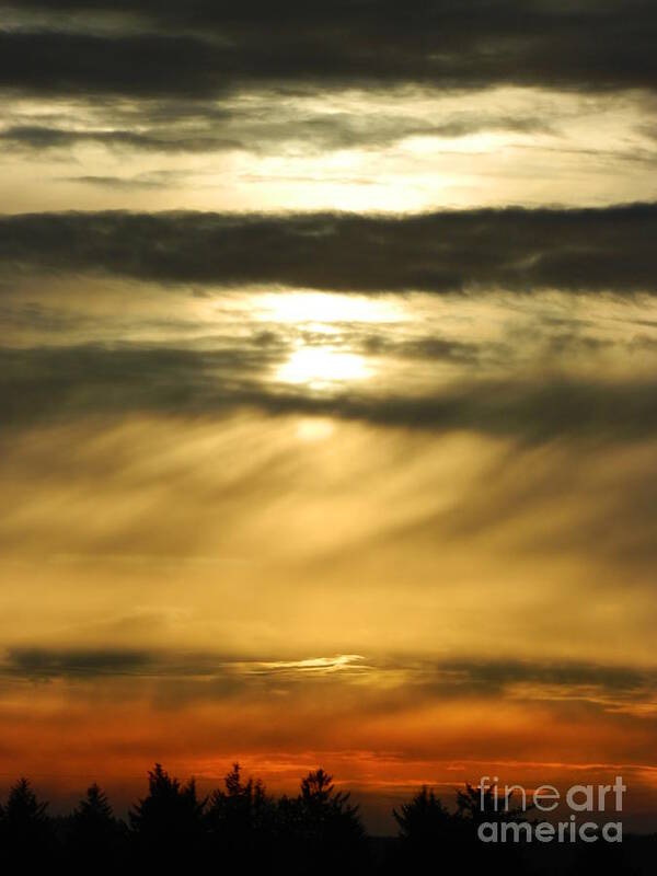 Fire Art Print featuring the photograph Fire Sunset 2 by Gallery Of Hope 