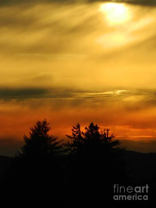 Fire Art Print featuring the photograph Fire Sunset 4 by Gallery Of Hope 