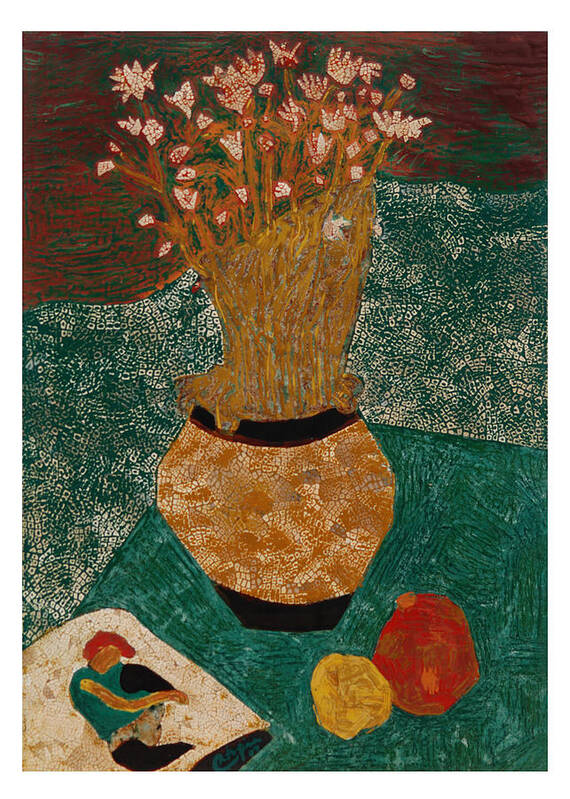 Egon Schiele Art Print featuring the painting Flowers And Passion Fruit by Celestial Images