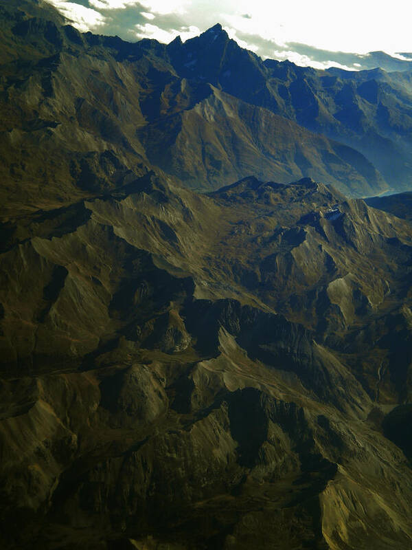 Colette Art Print featuring the photograph Flying over the Alps in France by Colette V Hera Guggenheim
