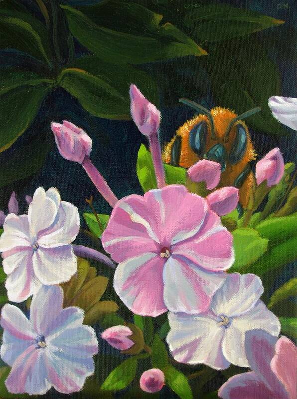 Honeybee Art Print featuring the painting Forage by Don Morgan