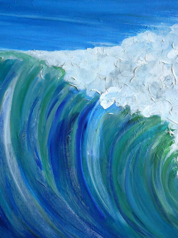 Ocean Art Print featuring the painting Force of Nature by Pete Maier