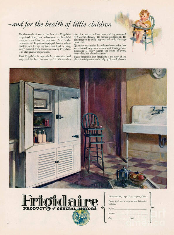 General Electric 1950s Usa Fridges Canvas Print / Canvas Art by The  Advertising Archives - Fine Art America