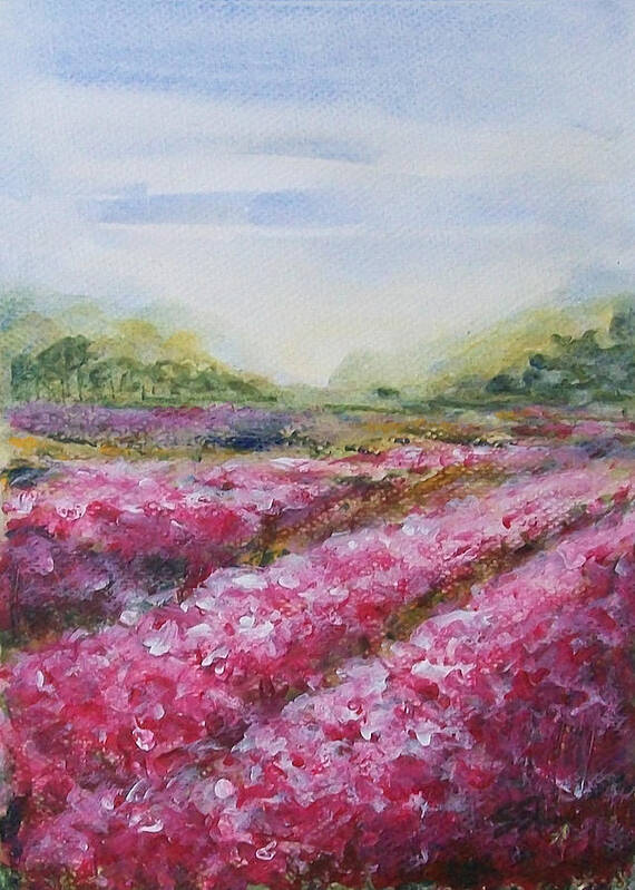 Landscape Art Print featuring the painting Full Bloom by Jane See