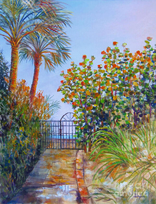  Crescent Beach Art Print featuring the painting Gateway to Paradise by Lou Ann Bagnall
