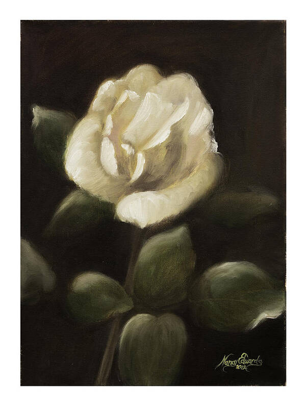 Flower Art Print featuring the painting Gentle Morning by Nancy Edwards