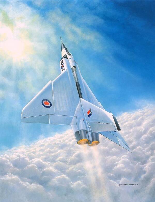 Avro Arrow Art Print featuring the painting Ghost Flight RL206 by Michael Swanson