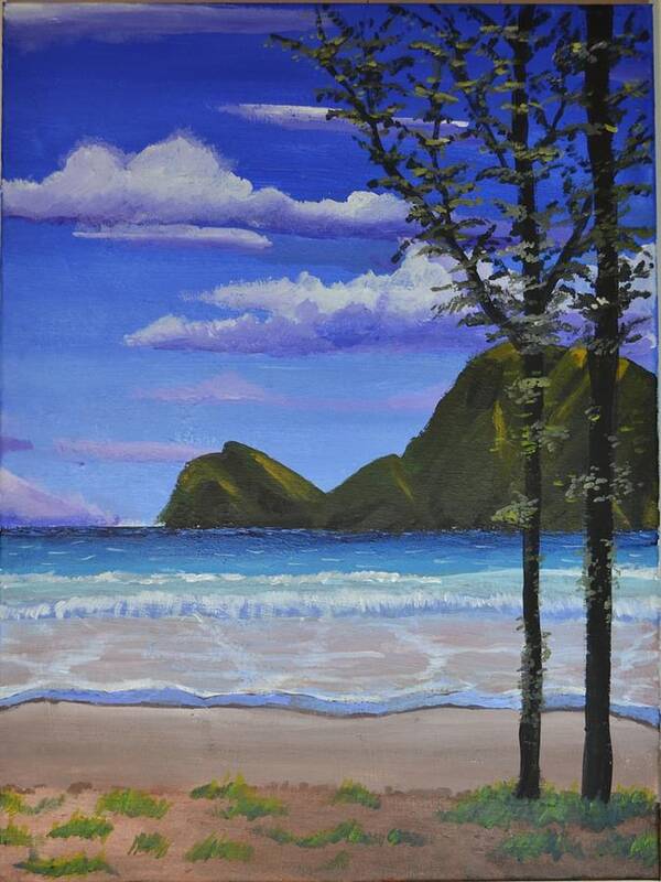 Landscape  Art Print featuring the painting Gilligans Island 3 by P Dwain Morris