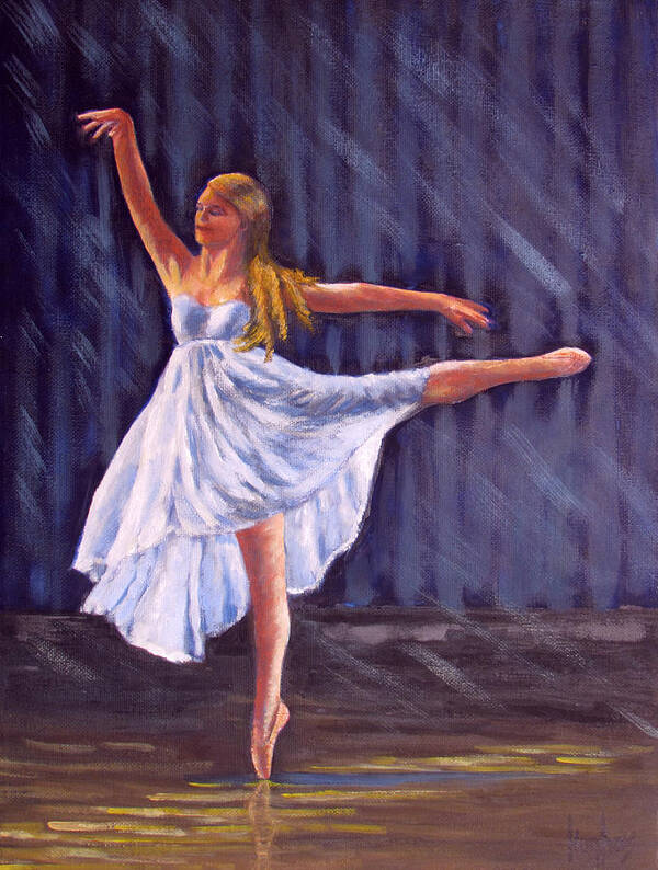 Ballet Art Print featuring the painting Girl Ballet Dancing by Kevin Hughes