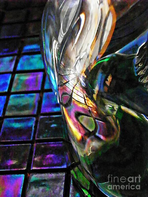 Glass Abstract 770 Art Print featuring the photograph Glass Abstract 770 by Sarah Loft