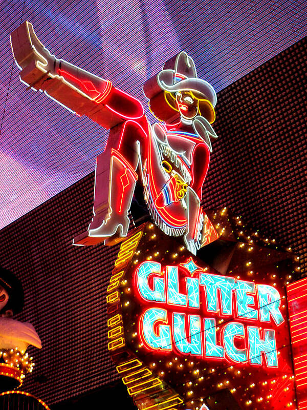 Vegas Art Print featuring the photograph Glitter Gulch by Randall Weidner