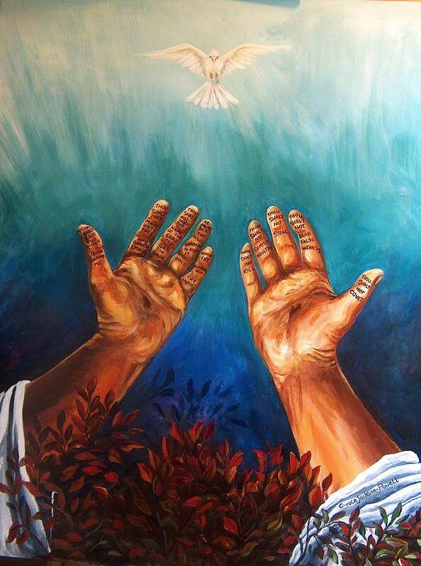 God Art Print featuring the painting Godly Touch by Carole Powell