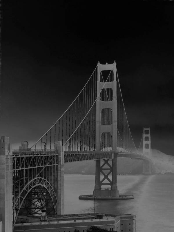 Golden Gate Bridge Art Print featuring the photograph Golden Gate Bridge to Sausalito by Connie Fox