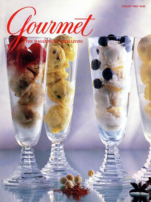 Food Art Print featuring the photograph Gourmet Magazine Cover Featuring Ice Cream by Romulo Yanes