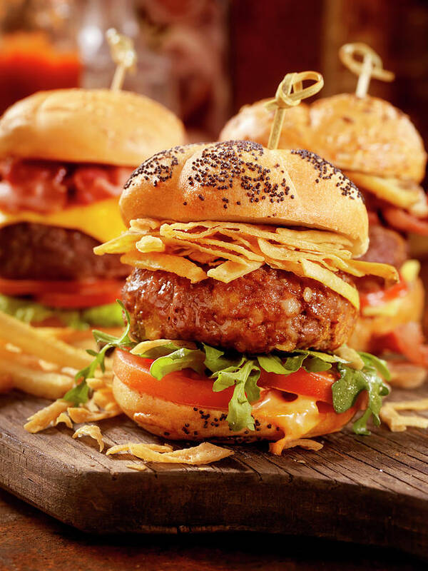 Stout Art Print featuring the photograph Gourmet Sliders by Lauripatterson Stout Art Print featuring the photograph Gourmet Sliders by Lauripatterson