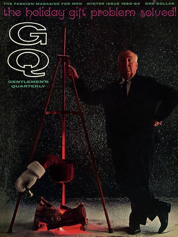 Film Art Print featuring the photograph Gq Cover Featuring Alfred Hitchcock by Carl Fischer