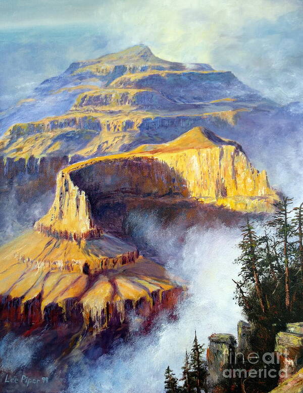 Grand Canyon National Park Art Print featuring the painting Grand Canyon View by Lee Piper