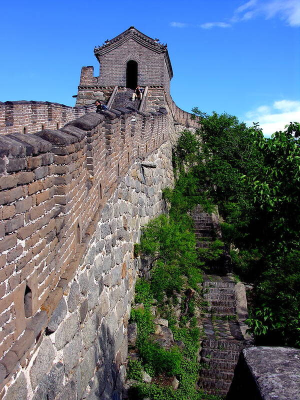 Great Wall Of China Art Print featuring the photograph Great Wall of China at Mu Tian Yu by Jacqueline M Lewis