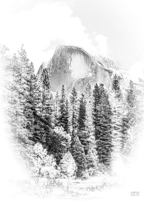 Landscape Art Print featuring the photograph Half Dome Winter Portrait by Susan Eileen Evans