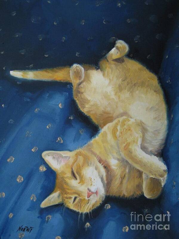 Noewi Art Print featuring the painting Harold the Orange Cat by Jindra Noewi