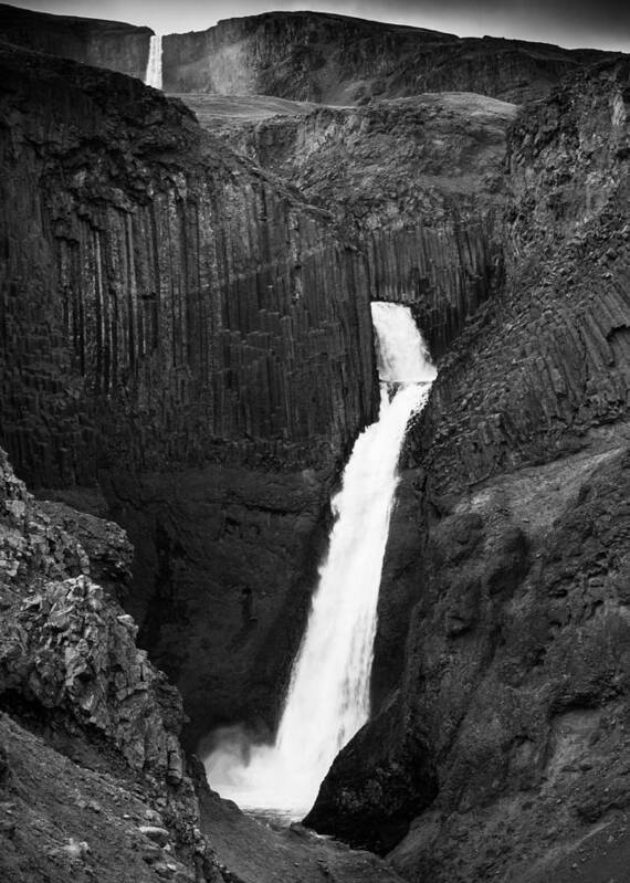 Hengifoss Art Print featuring the photograph Hengifoss Waterfall by Silken Photography