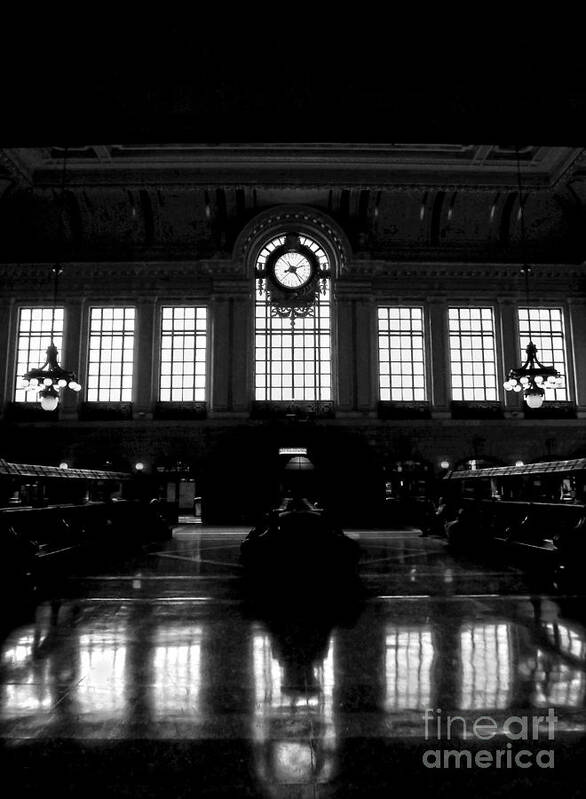 Clock Art Print featuring the photograph Hoboken Terminal Waiting Room by James Aiken