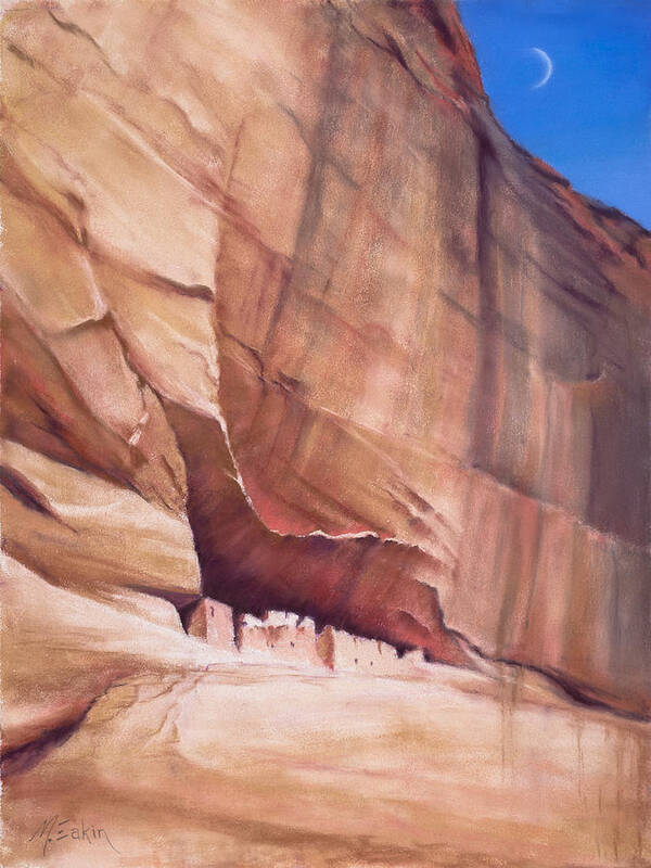 Canyon De Chelly Art Print featuring the painting Home of the Ancients by Marjie Eakin-Petty