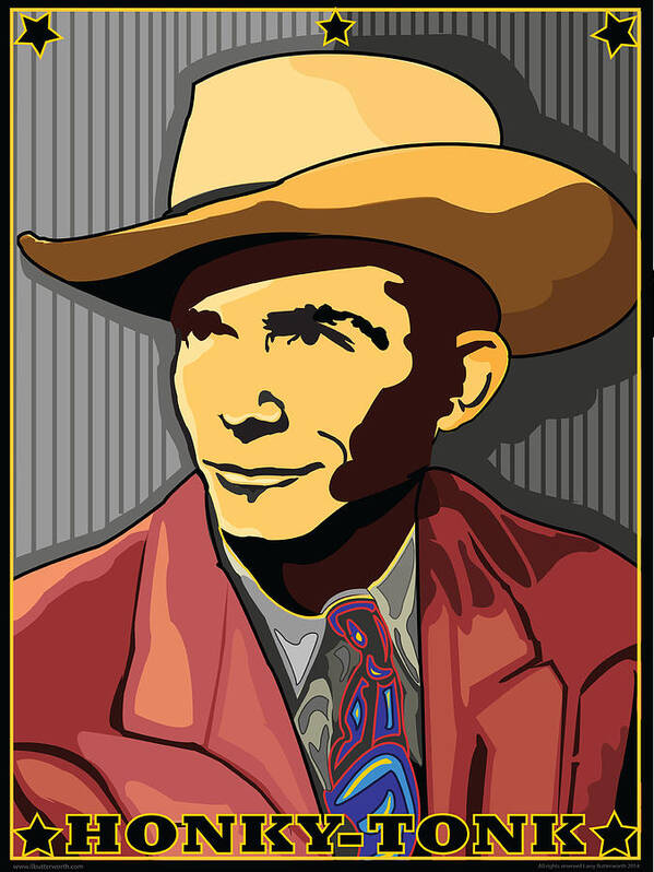  Hank Williams Art Print featuring the digital art Hank Williams Country Western by Larry Butterworth