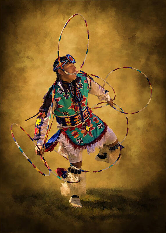 Native American Art Art Print featuring the photograph Hooping His Heart Out by Priscilla Burgers